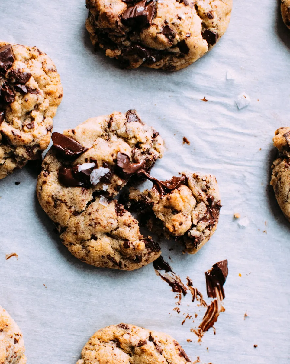 Chocolate chip cookies with generous chunks of chocolate